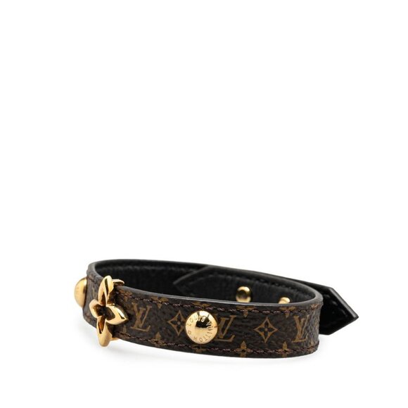 LOUIS VUITTON Brown Monogram Leather Charm Bracelet - Picture 2 of 7
